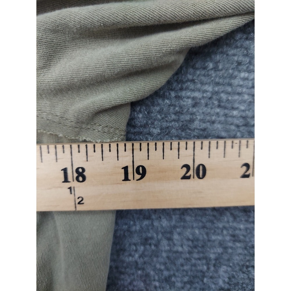 We the Free People Cropped Top Womens Medium Olive Green Tie Boho Relaxed - Picture 9 of 10